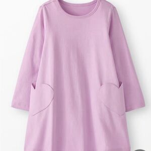 Hanna Andersson blueish purple (see photo ) Long-Sleeve Heart Pocket Dress